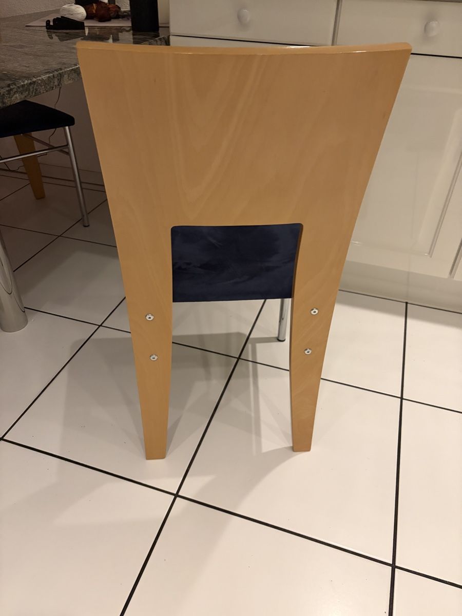 Sedie: Designer Stuhl Holz Chrom Alcantara  – Usato da Cham venduto da Manilu 2