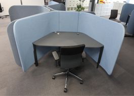 Tischtrennwand (Desk Screen) für Ecktische, freistehend