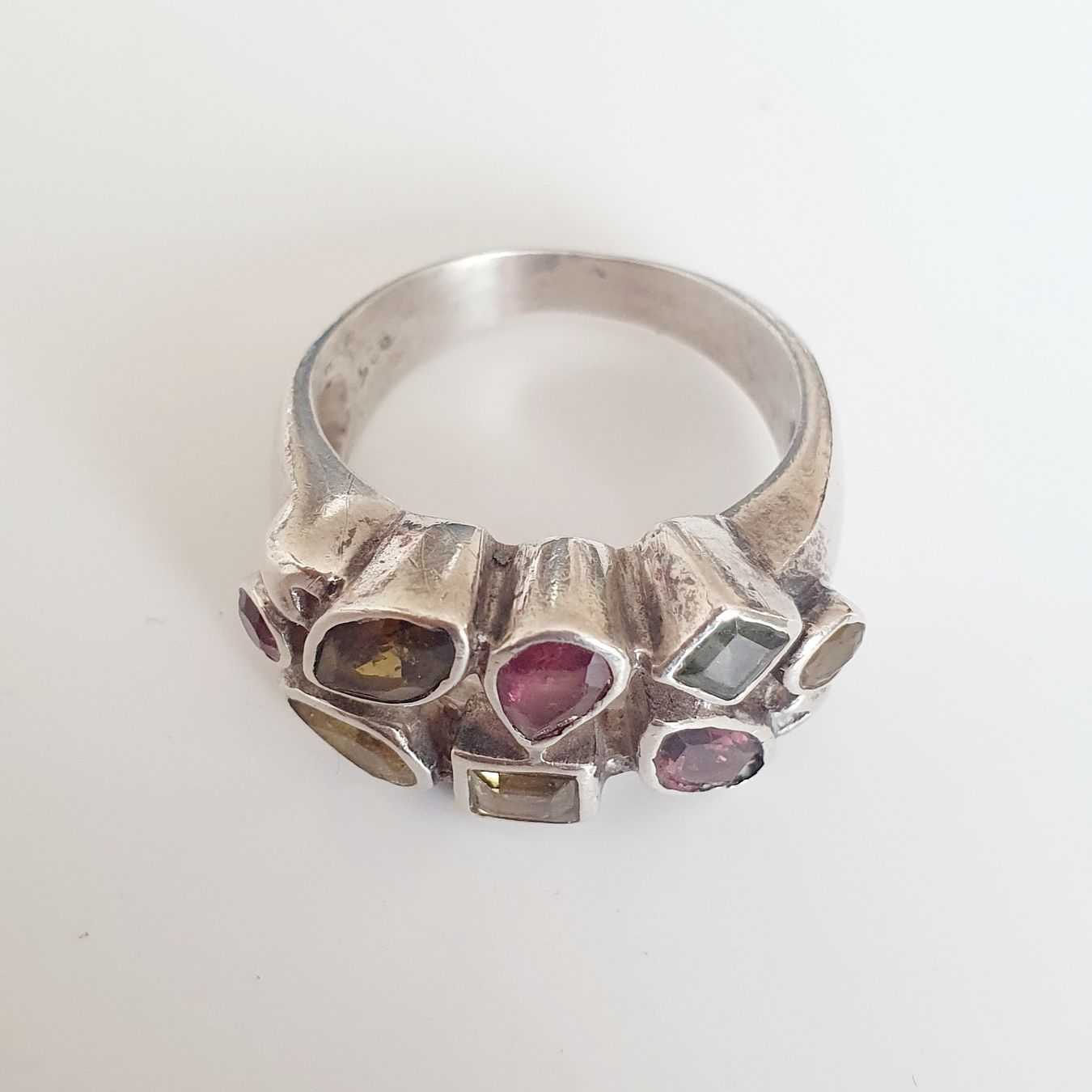 Bagues: Statement-Ring ,Ring 925 Silber bunte Steine Grösse 19,7 mm – D'occasion à Kreuzlingen par Wunderkiste123 8