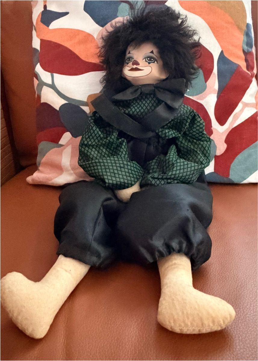 Puppen: Vintageb- Clown- oder Harlekin - Puppe - ca. 57 cm – Neu (gemäss Beschreibung) aus Schlieren von KaRoPue 7