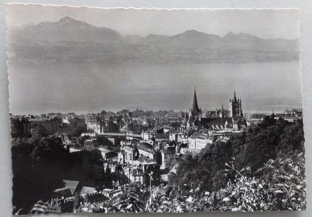 Lausanne Vue g n rale et les Alpes de Savoie Acheter sur Ricardo