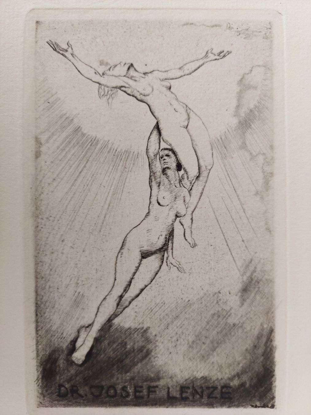 Dipinti: Exlibris Max Schenke - Original Radierung Erotik – Usato da Obfelden venduto da Exlibris-Art