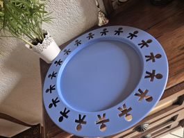 alessi plateau bleu mat