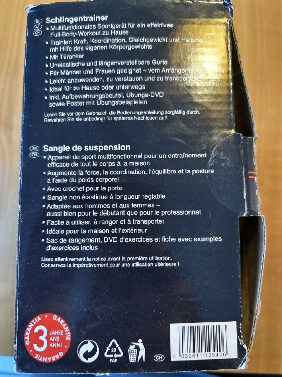Hometrainer: Crivit Schlingentrainer Full-Body-Workout – Usato da Wynigen venduto da nawy82 1