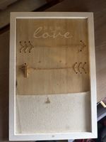 Wanddeko "Love" mit Memoboard Shabby Chic Look