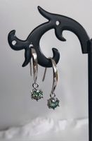 Schöne Ohrringe mit Moissanite grün, neu und ungetragen!