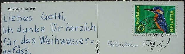 Ansichtskarten: EINSIEDELN Kloster - Auto – Gebraucht aus Jona von philajona 1