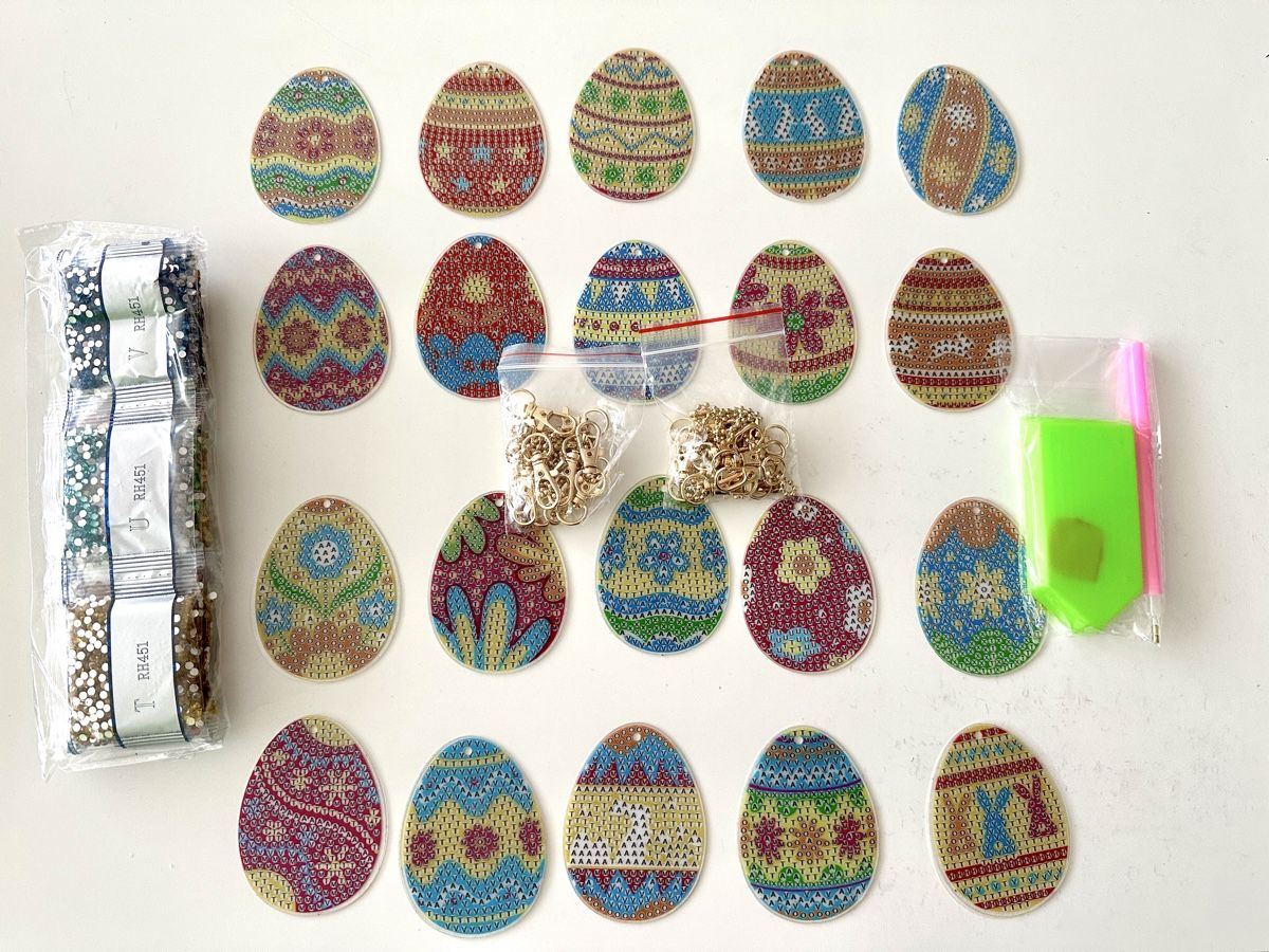 Tutte le decorazioni: 20 Easter Egg Diamond Painting Kits Set DIY – Nuovo (secondo la descrizione) da Gattikon venduto da Sarahs_Schatzkammer 1