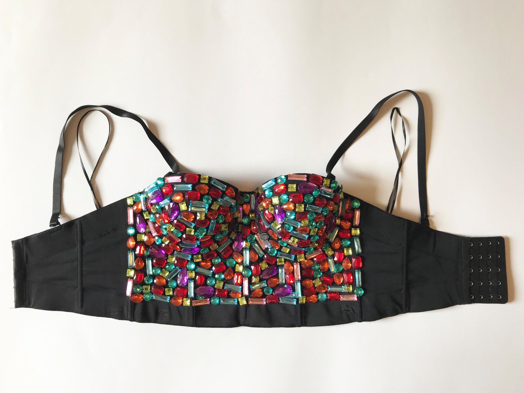 Tops: Top mit farbigen Glitzersteinen, Gr.L – Neuf (Voir description) à Zürich par Caro55 2