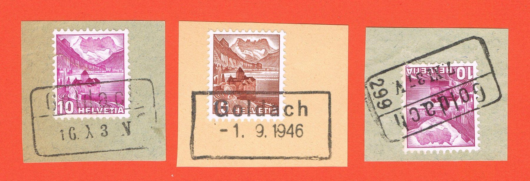 Tutti i francobolli: Bahnpoststempel Goldach – Usato da Biberstein venduto da Jura39 1