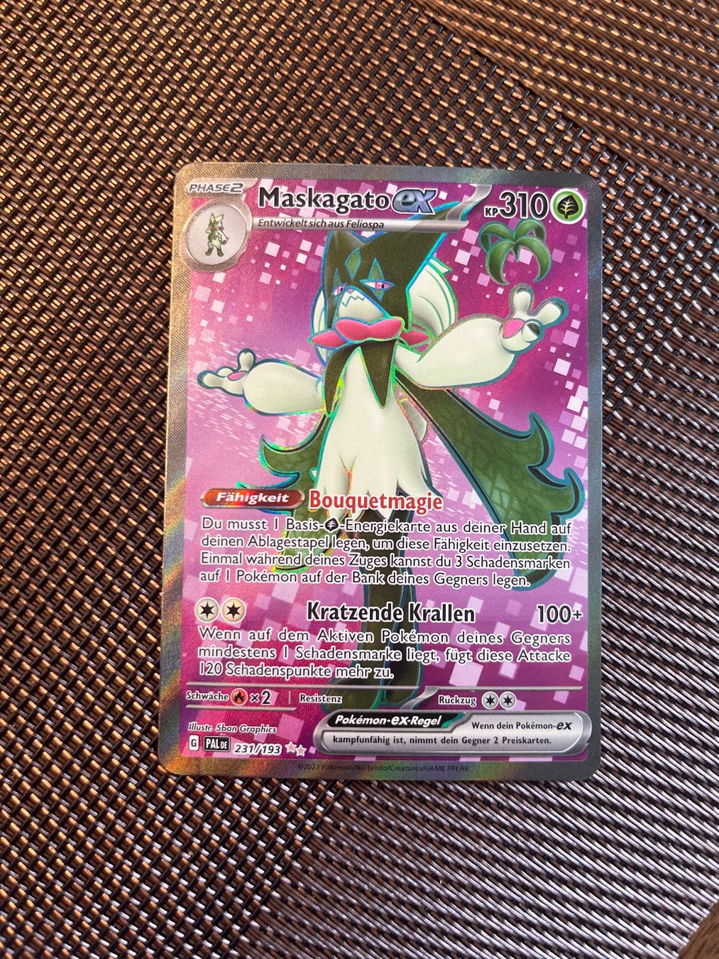 Pokémon Carte collezionabili: Pokemon Maskagato Paldea Evolved Fullart Deutsch – Nuovo (secondo la descrizione) da Wabern venduto da Collectfun