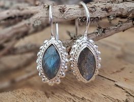 NAOMI - Labradorit - Sterling Silber hellgrau