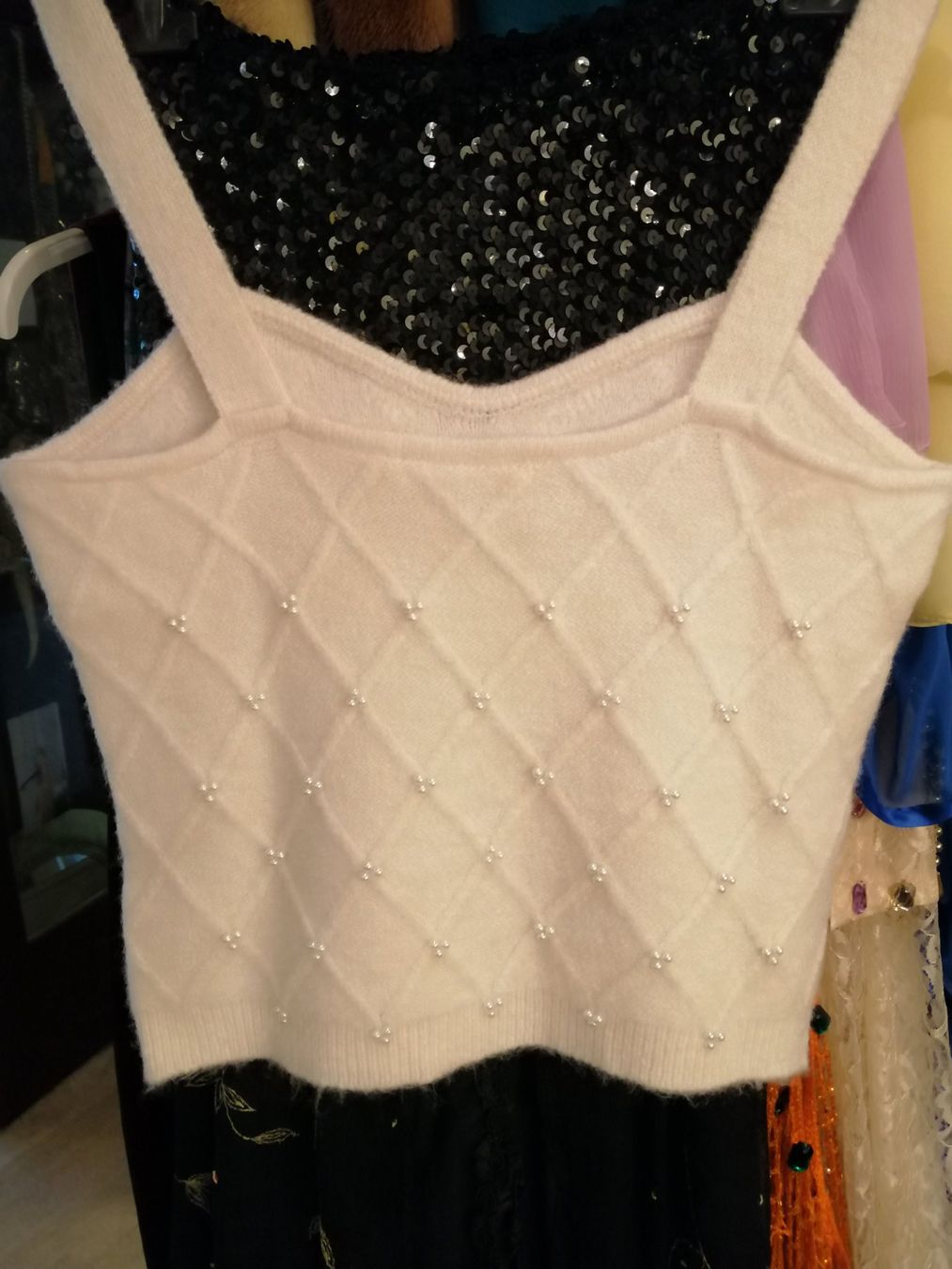 Mango Top: TOP, Wolle Perlenstickerei, von Mango – Nuovo e nell'imballaggio originale da Rheinfelden venduto da Cleopatra2000 1