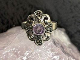 Ring Silber 925 mit lila Stein