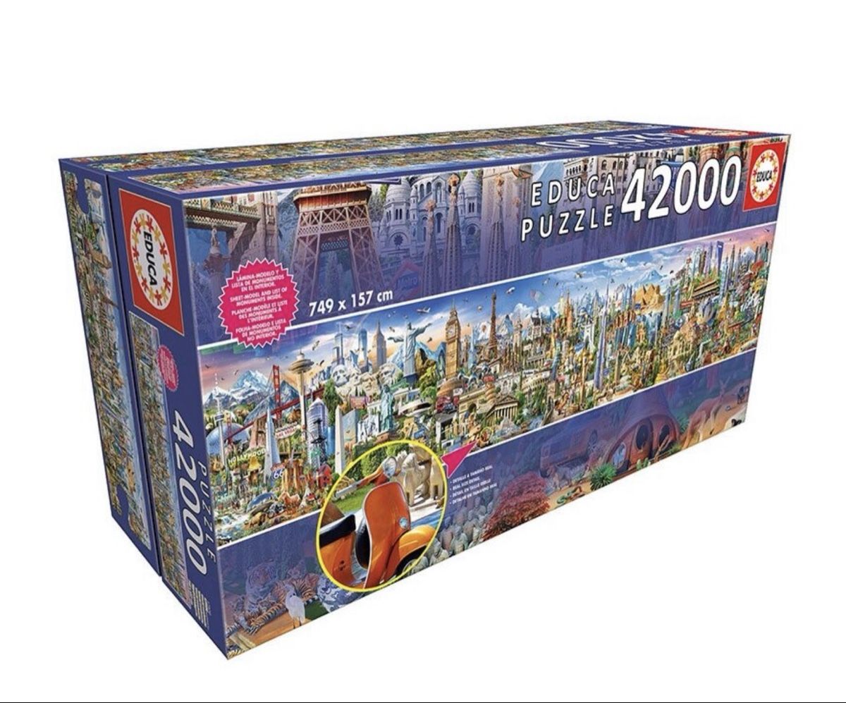 Educa Puzzle: Educa Puzzle 42000 Teile Arround the World ink. Holzplatten – Usato da Triesenberg venduto da fel_bq2g