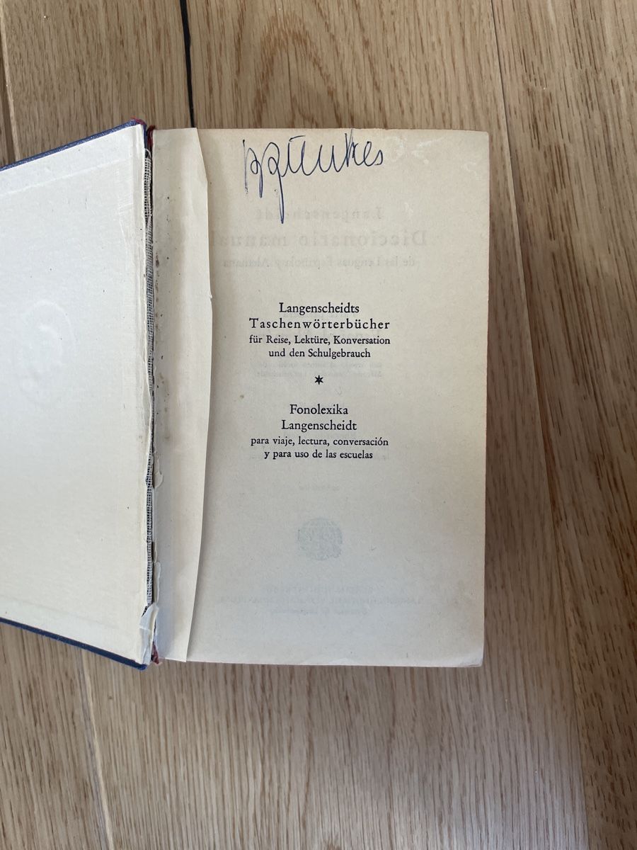 Libri: Antikes Langenscheidts Wörterbuch Deutsch-Spanisch 1927 – Usato da Winterthur venduto da cheerio97 4