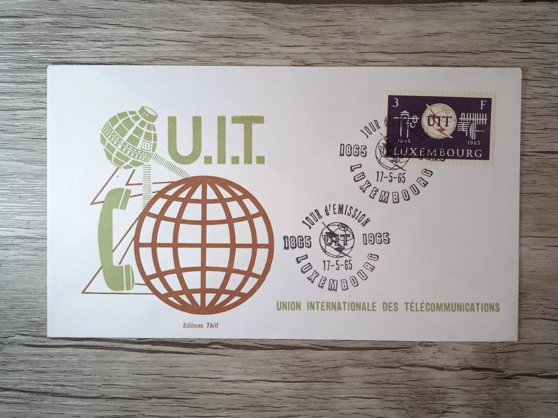 Tutti i francobolli: TR47 Enveloppe + Timbre Luxembourg 1965 – Usato da Cousset venduto da Patrick_Collections