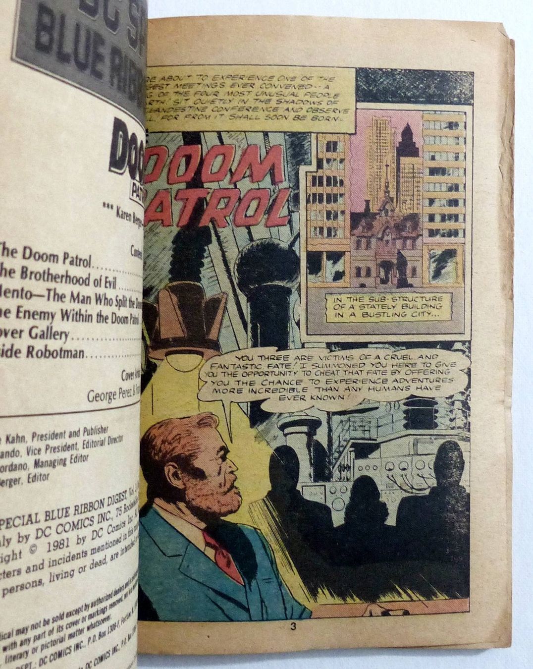 Fumetti: DOOM PATROL DC SPECIAL BLUE RIBBON #19 COMIC DIGEST 1982 – Usato da Lugano venduto da YouWantUS 1