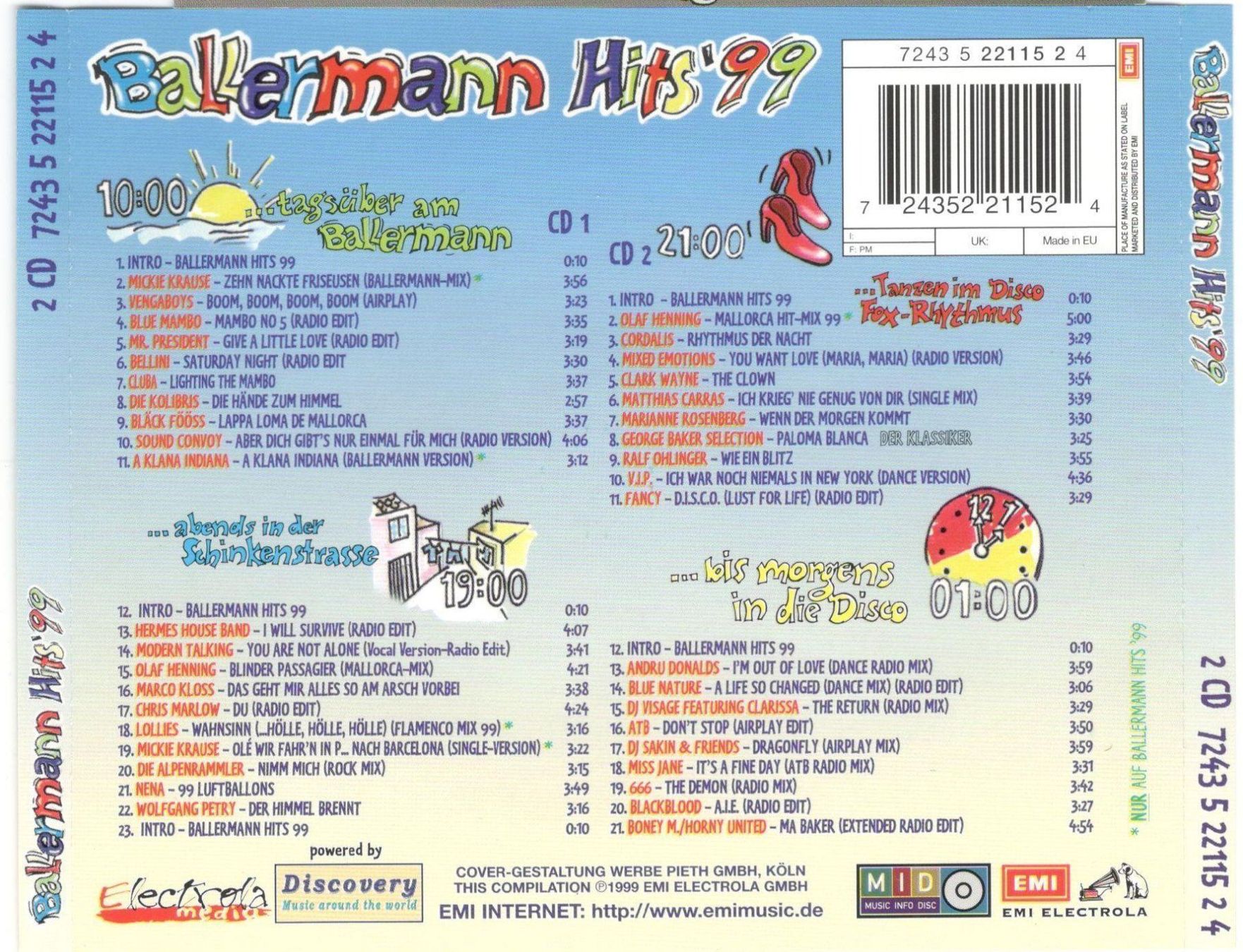 CD: Ballermann CD Hits 99 Doppel CD – Usato da St. Margarethen TG venduto da Smiley-Face 1