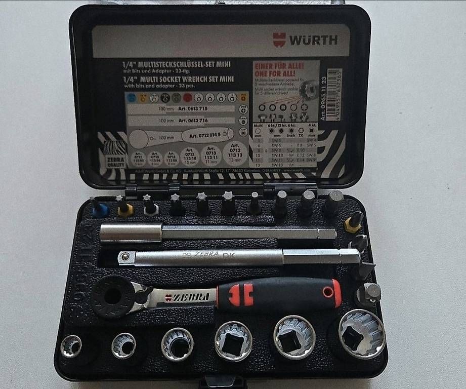 Tutti gli attrezzi: Würth Multisteckschlüssel-Set mini 1/4" – Usato da Tägerwilen venduto da geezee20