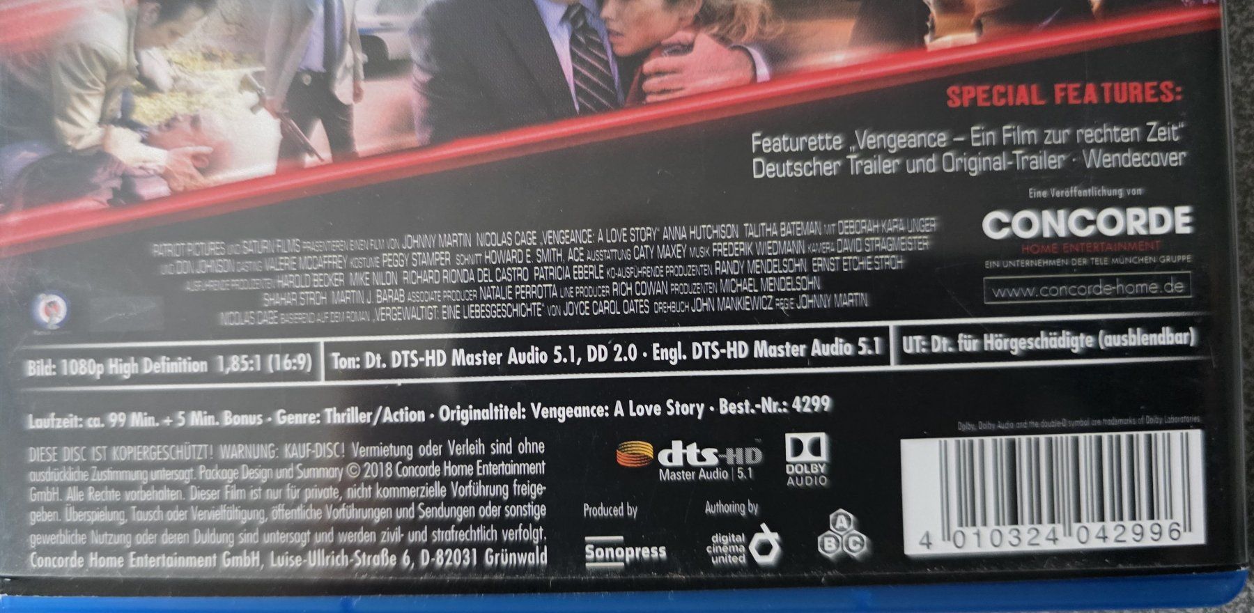 Tutti i DVDs: Blu-Ray Vengeance / Nicolas Cage – Usato da Oetwil am See venduto da fineli2 1