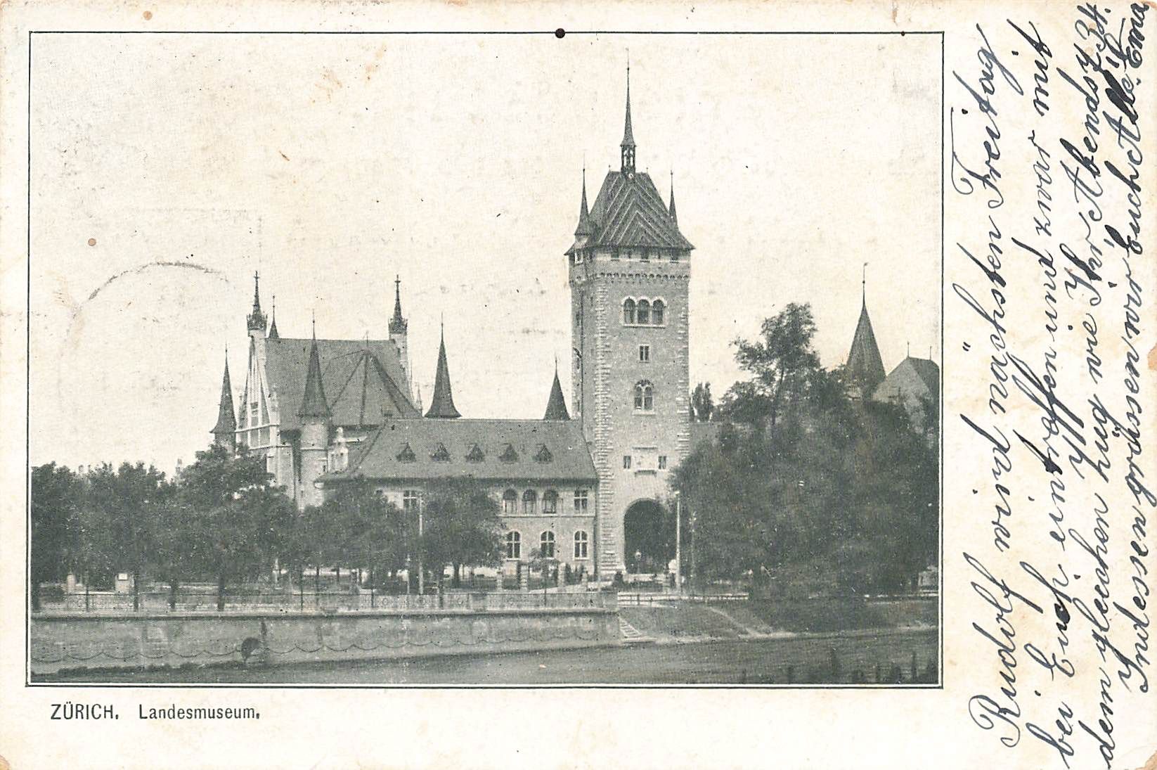 Cartoline postali: Zurich Landesmuseum – Usato da Biasca venduto da Blenio71