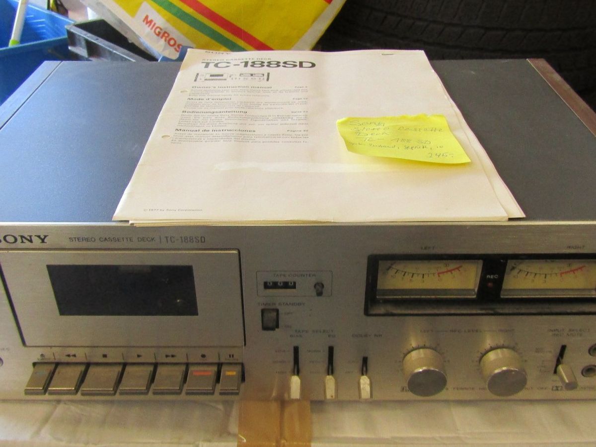 Sony Registratori: Sony Stereo Cassette Deck TC - 188 SD – Usato da Wädenswil venduto da verebe 5