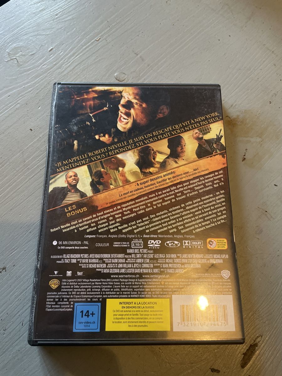 Alle DVDs: DVD je suis une légende  – Gebraucht aus moudon von faucheur2 1