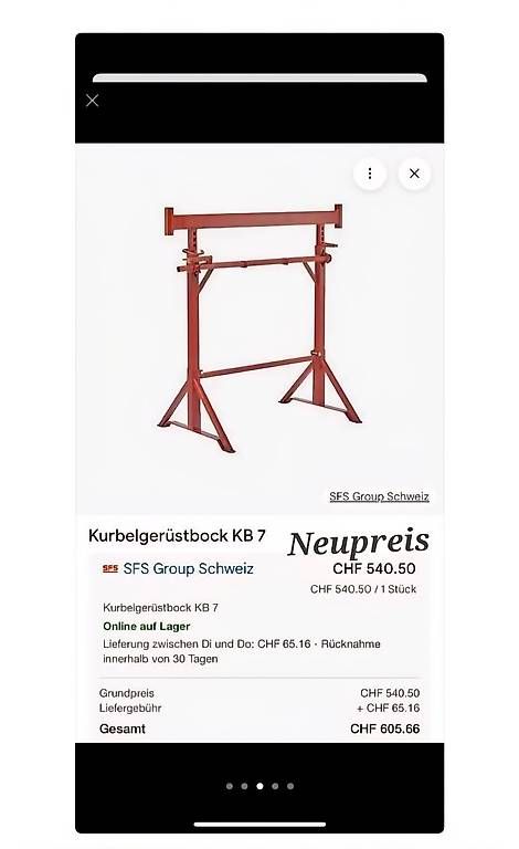 Gerüste: Kurbelgerüstbock KB 7 – Gebraucht aus Wabern von Marliseaus64011AA