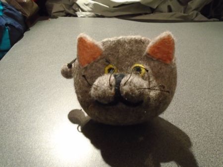 Täschchen Katze, grau