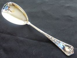 * CUILLERE A SERVIRE JEZLER MUGUET ARGENT 800 COMME NEUF