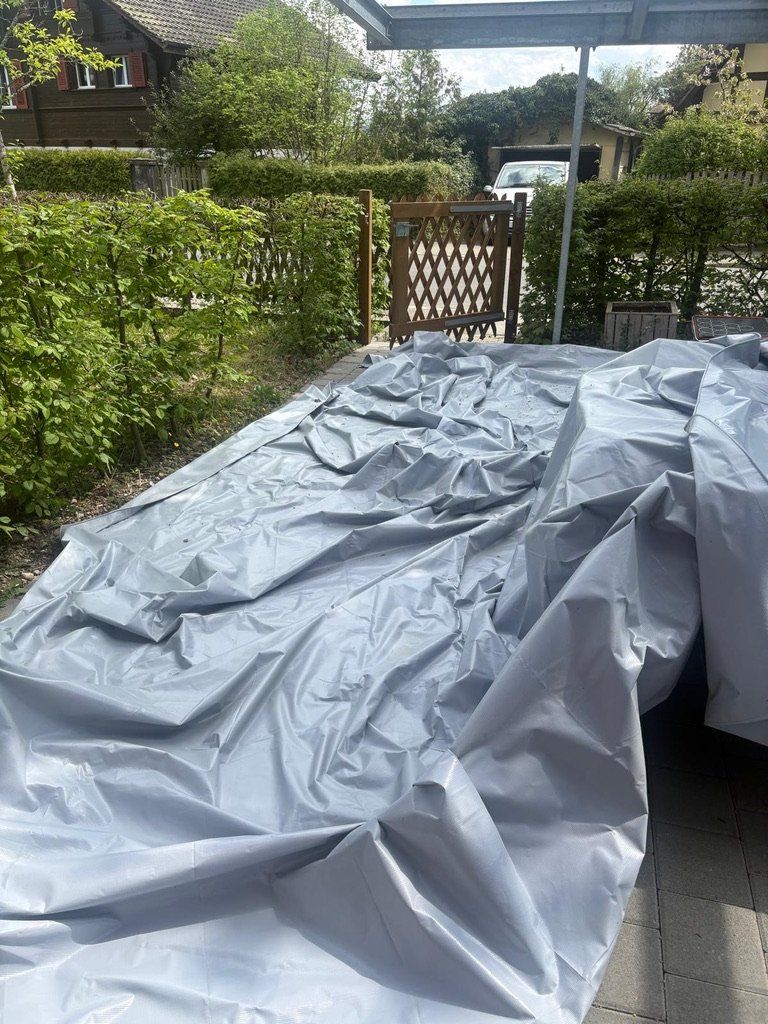 Coperture: Abdeckplane PVC 450g/m2 grau 6 x 8 m – Usato da Bern venduto da mbr_jg8w 1