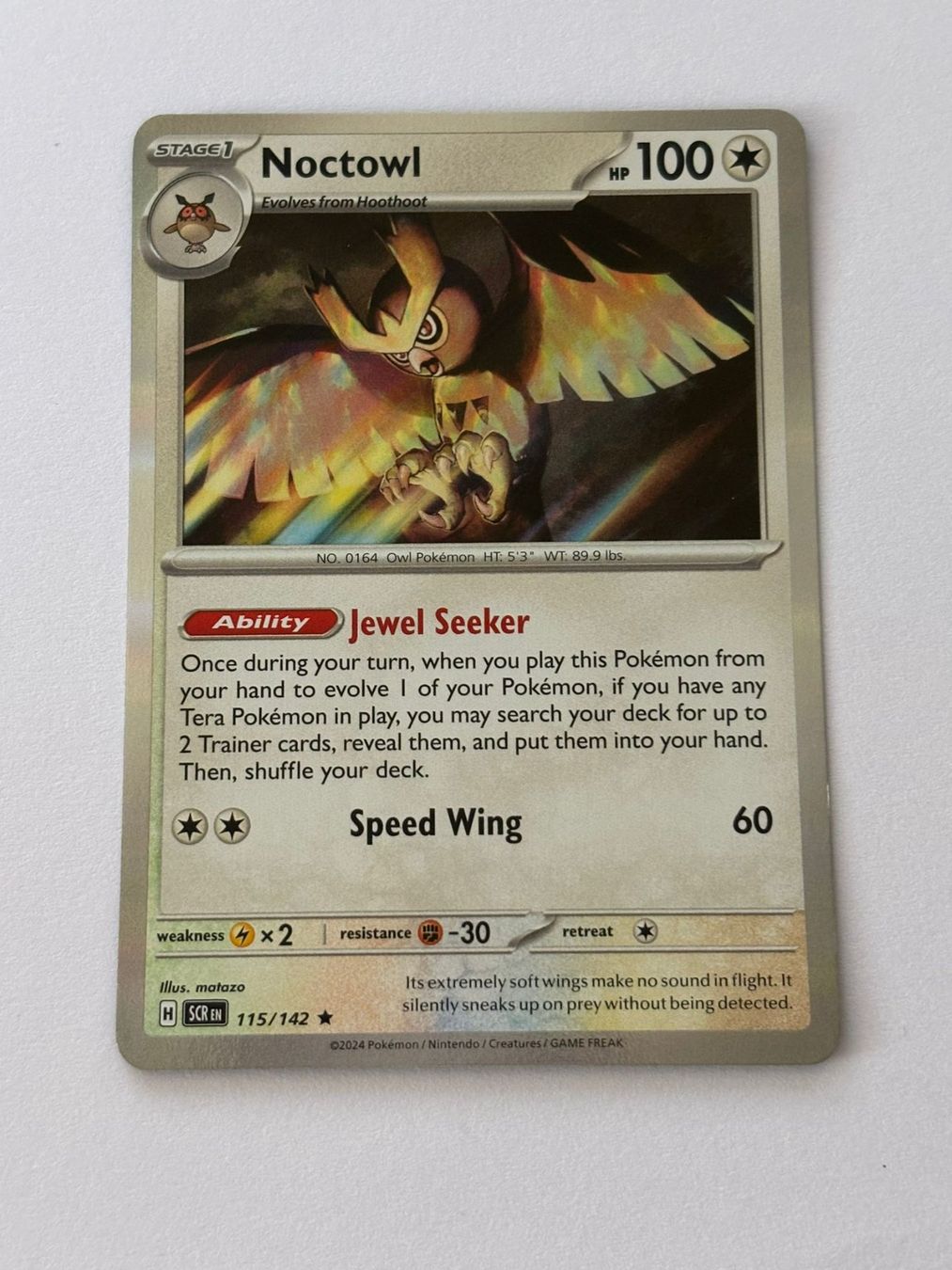 Pokémon Sammelbilder & Trading cards: Pokemon-Karte Noctowl 115/142 – Gebraucht aus Herisau von Seyashop1