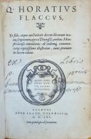 Antiker Druck von 1561, Horatius Flaccus