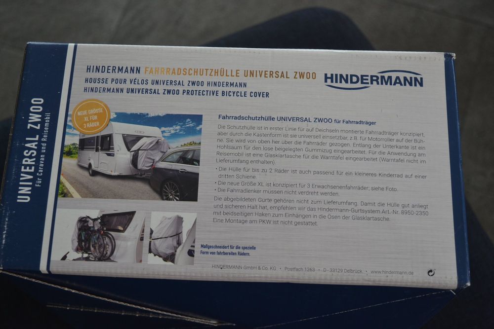 Hindermann Universal ZWOO 3 XL housse vélo