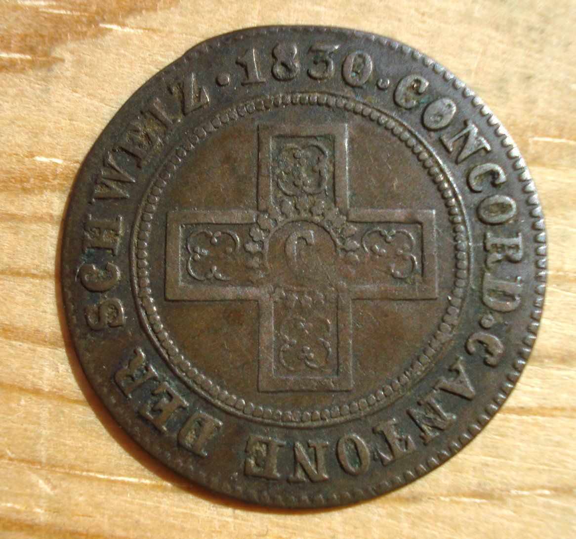 Tutti le monete: (D3) Freiburg Halbbatzen 1830 – Usato da Erlach venduto da Net-Coins 1