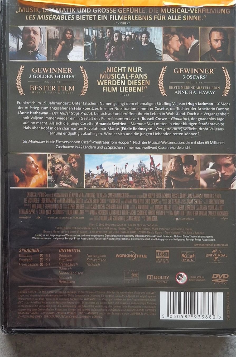 Tutti i DVDs: Les Misérables - DVD – Nuovo e nell'imballaggio originale da Reinach BL venduto da Chela04 1