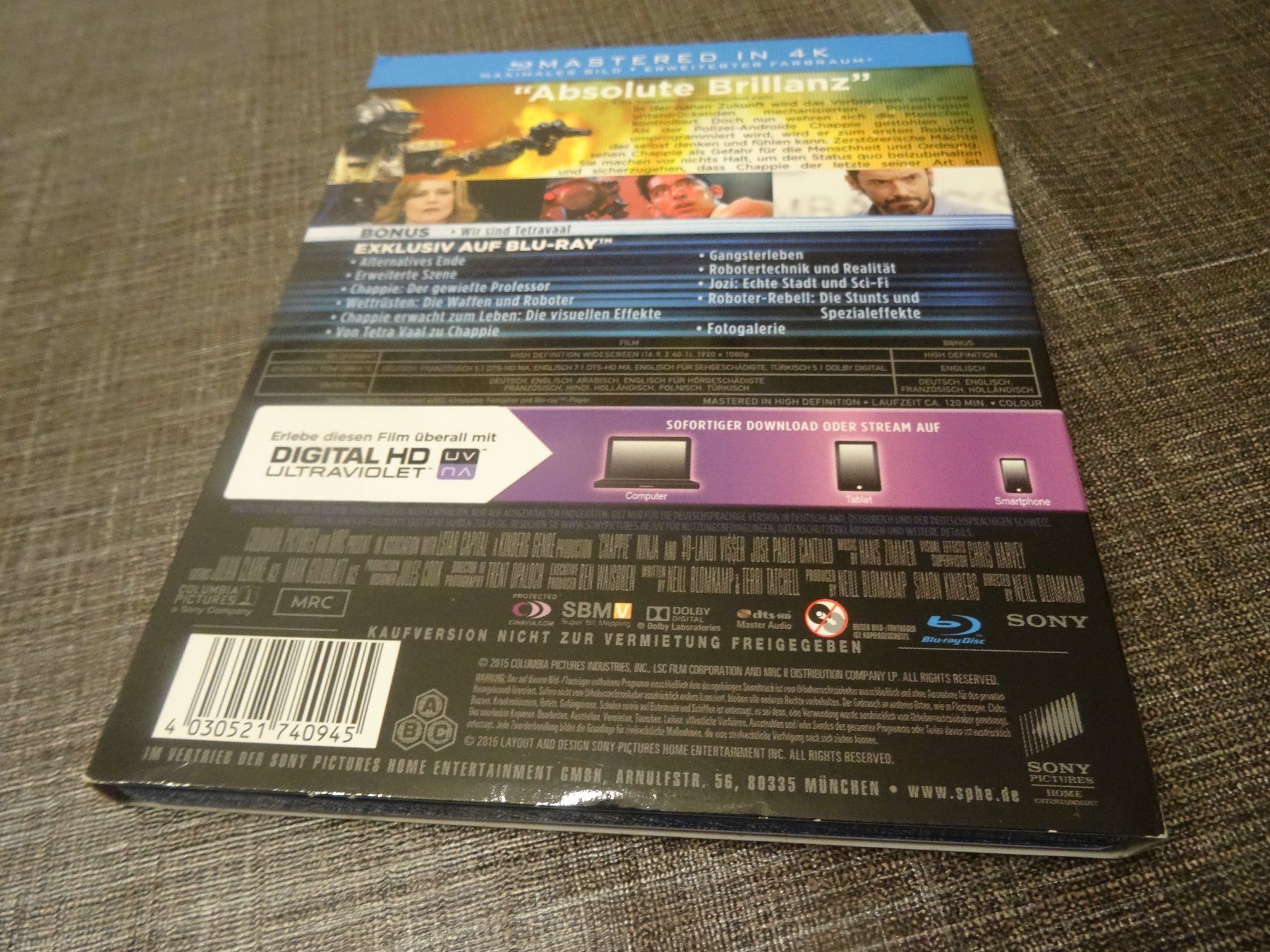 Tutti i DVDs: Chappie BLU-RAY – Usato da Olten venduto da Disc-Verkauf 1