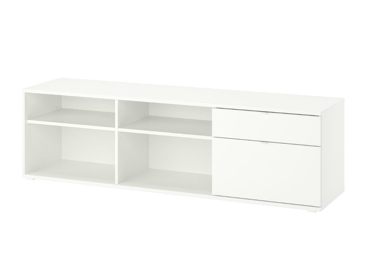 Ikea Mobili TV: Weisses Tv-Möbel / Lowboard mit Schubladen – Usato da Belp venduto da laracardo 1