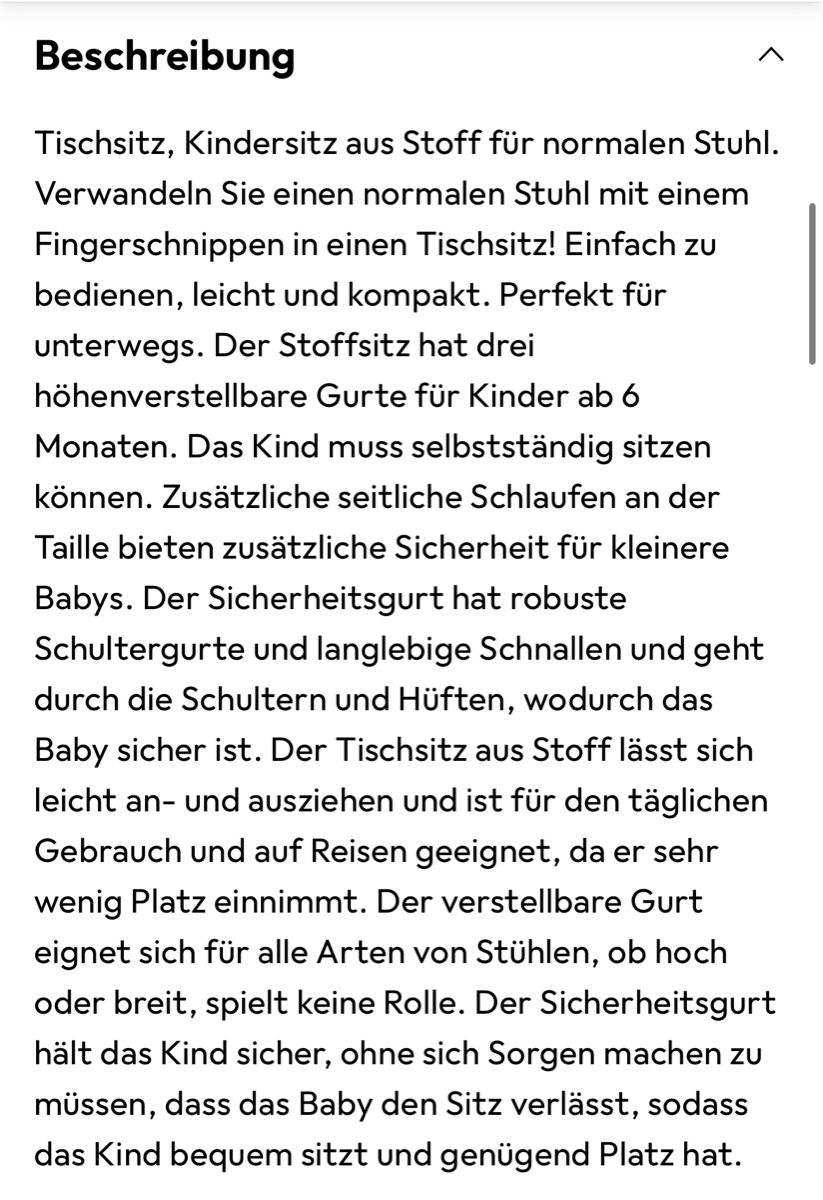 Chaises hautes: Kindersitz – Neuf (Voir description) à Luzern par urs_hq77 4