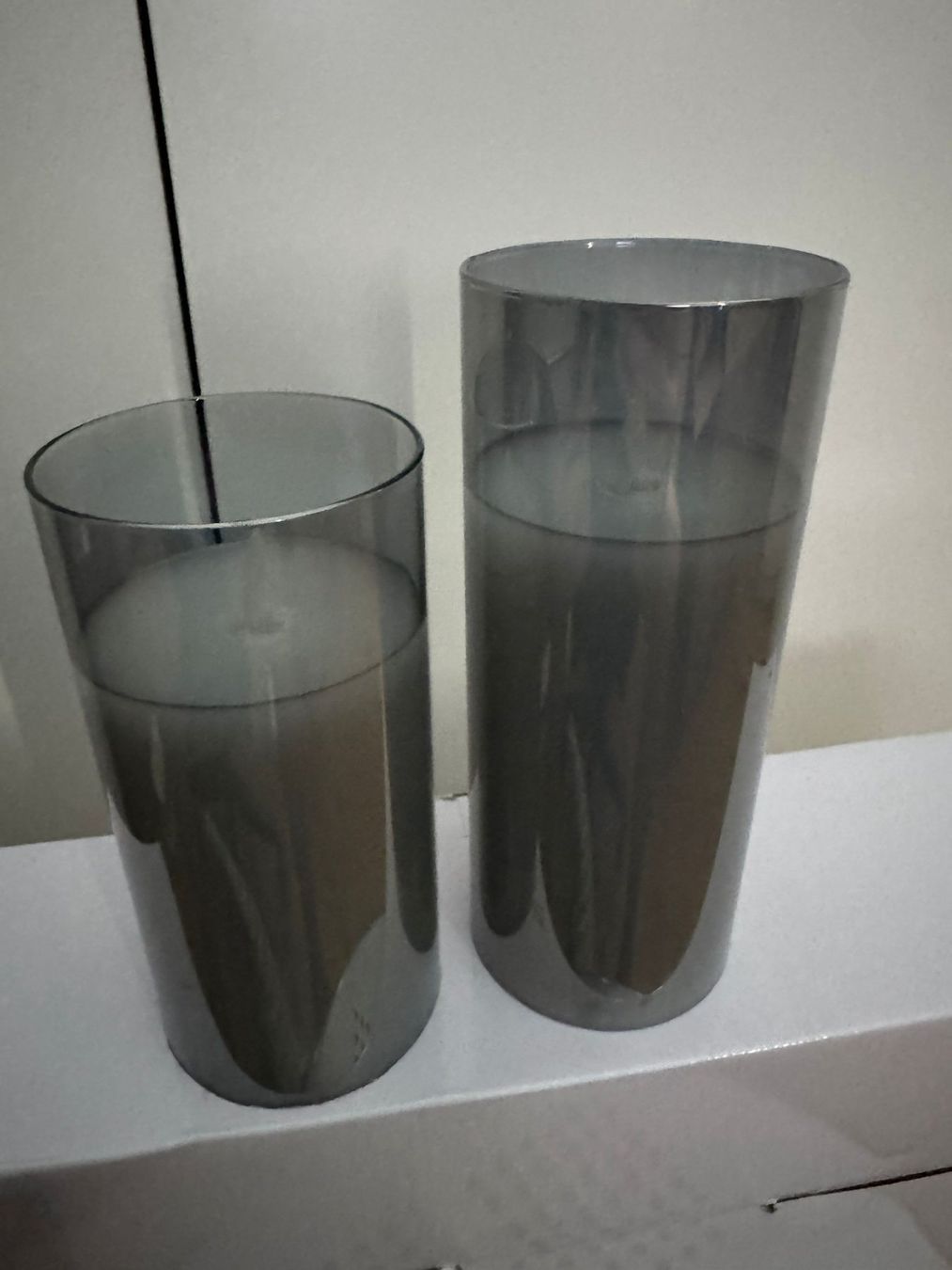 Candele: 2x Edle LED-Echtwachskerzen im Rauchglas | Ab 1.- – Usato da Tägerwilen venduto da Swiss-Ricardo 2
