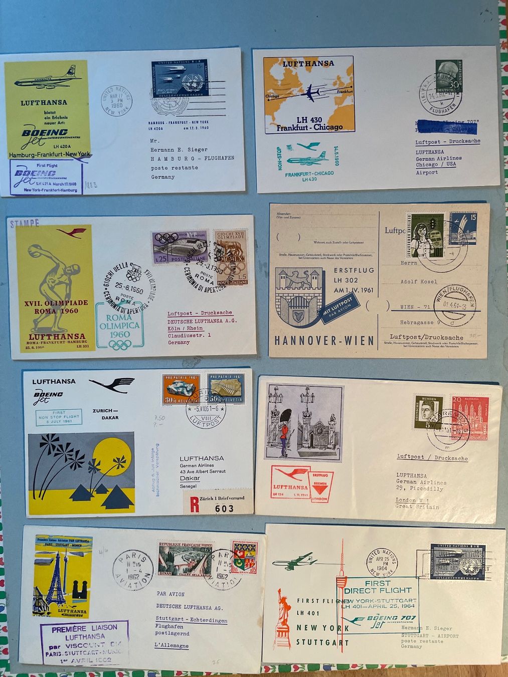 Tous les timbres: 36 Lufthansa Erstflug - Belege – D'occasion à Zürich par stdc06 4