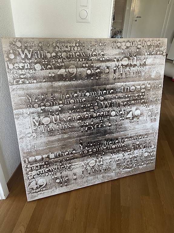 Foto & Immagini: Wandbild Leinwand Schrift  – Usato da Zürich venduto da save-resources 1
