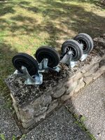 Lasträder 4er set,  200mm, 2 Lenkrollen, 2 Bockrollen
