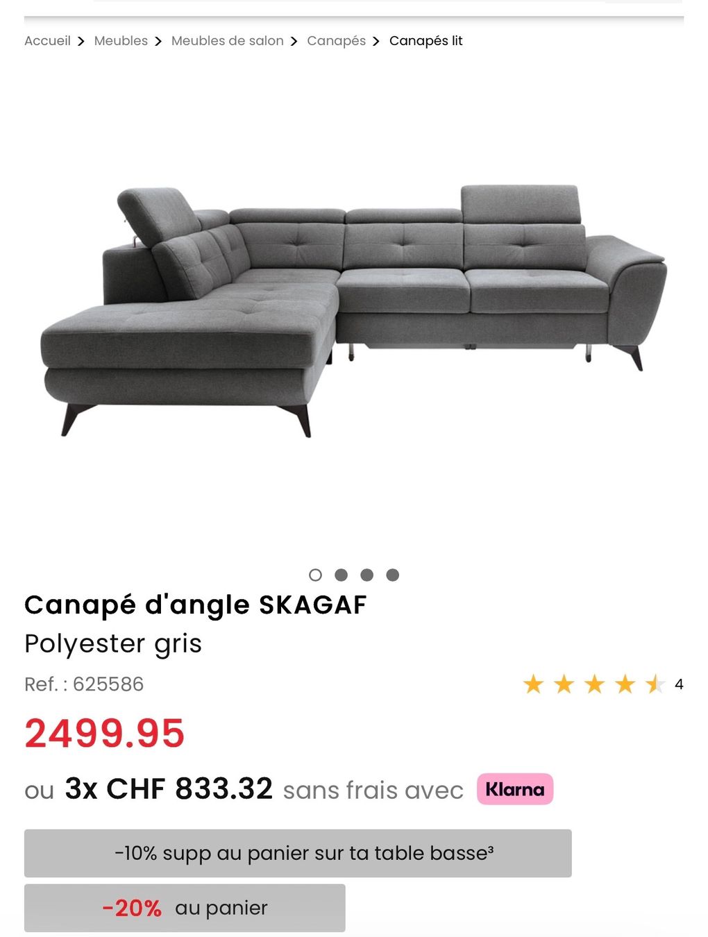 Sofas: Canapé d'angle SKAGAF – D'occasion à Lausanne par tes_8pn7 8