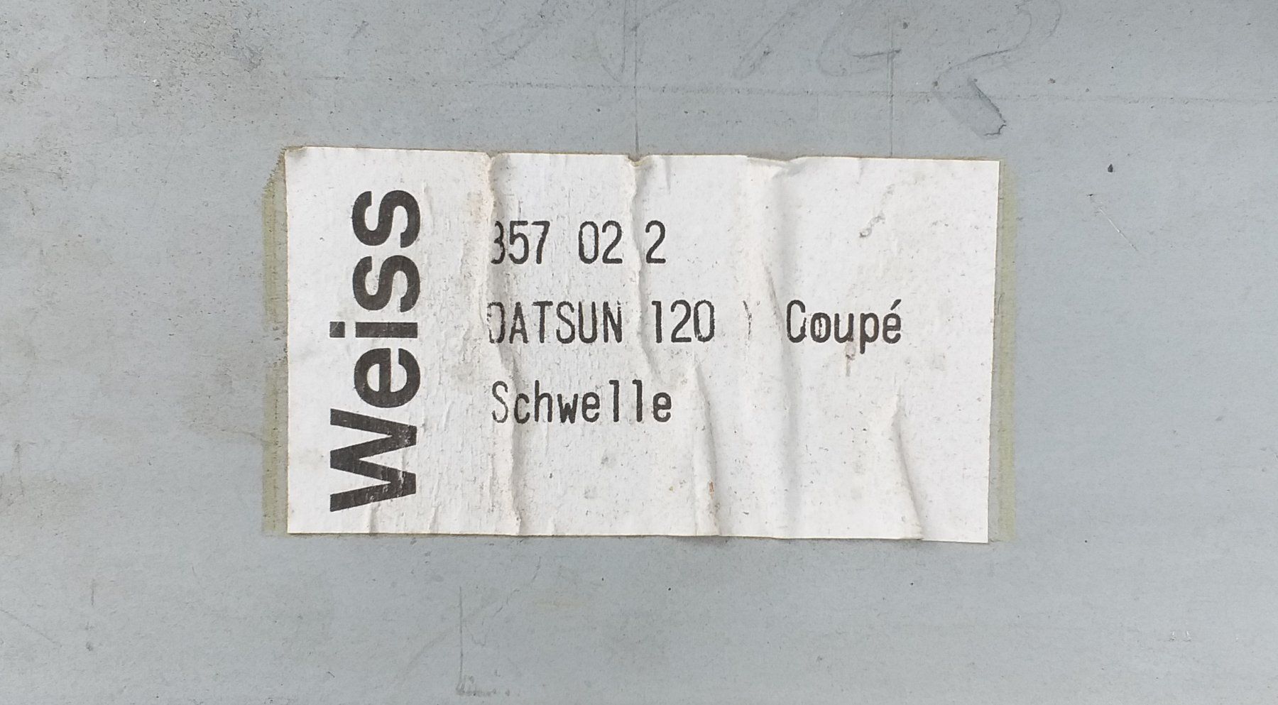 Alle Autoersatzteile: DATSUN   OLDTIMER  1 pc. sur 2 Tôles de réparation – Neu (gemäss Beschreibung) aus cortébert von rlv 2
