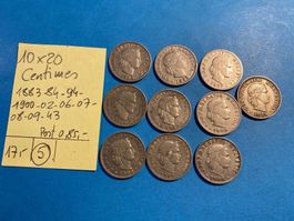10 X 20 CENTIMES 1883 à 1943