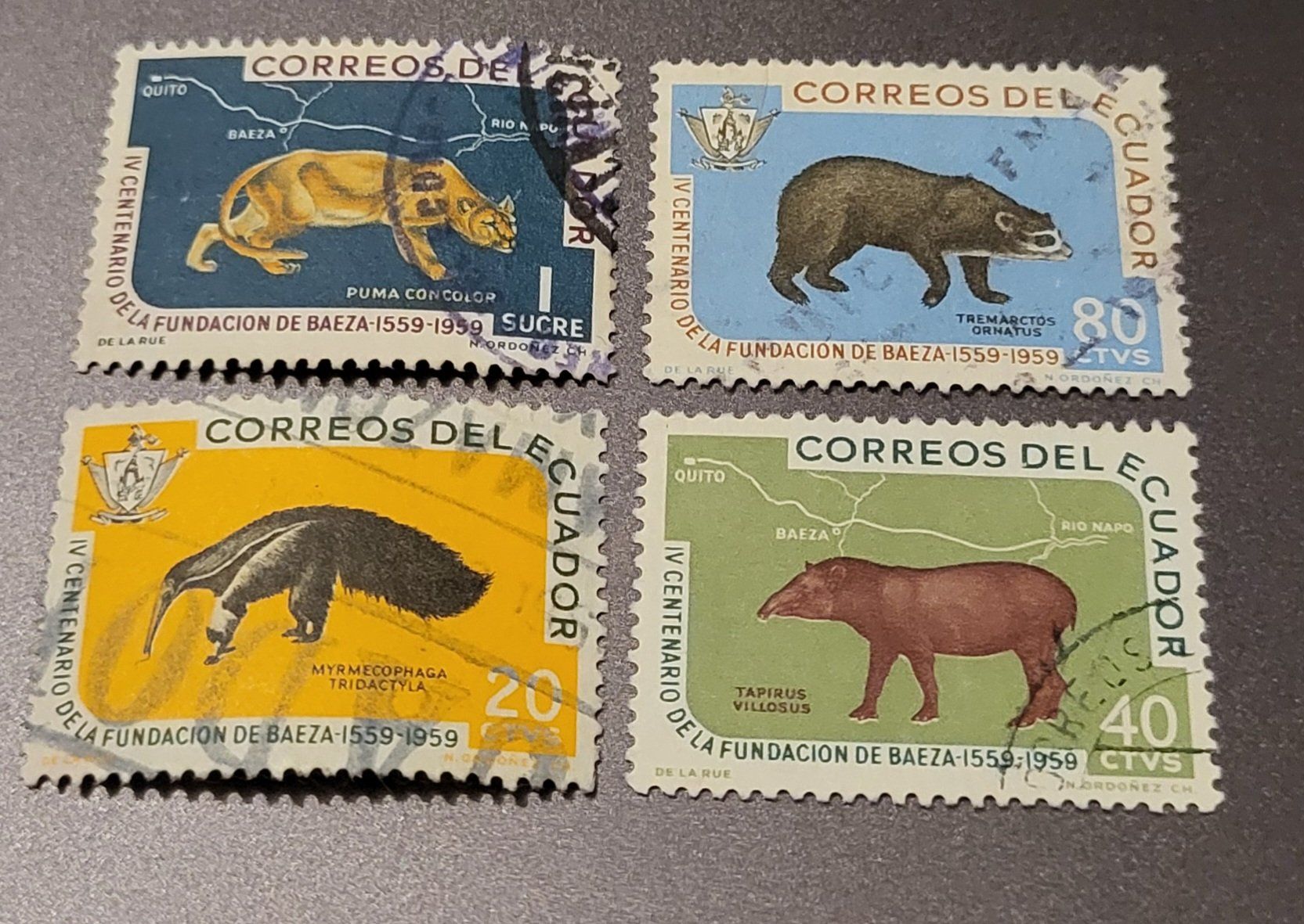 Alle Briefmarken: Ecuador 1960 tiere alte briefmarken – Gebraucht aus St Gallen von Stampsalshobby