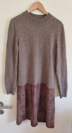 STEVEN-K Kleid Kaschmir und Wildleder Grösse 38