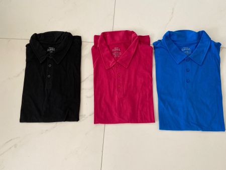 3 TRUE CLASSIC POLOSHIRT GR. XL zusammen rot schwarz royalbl